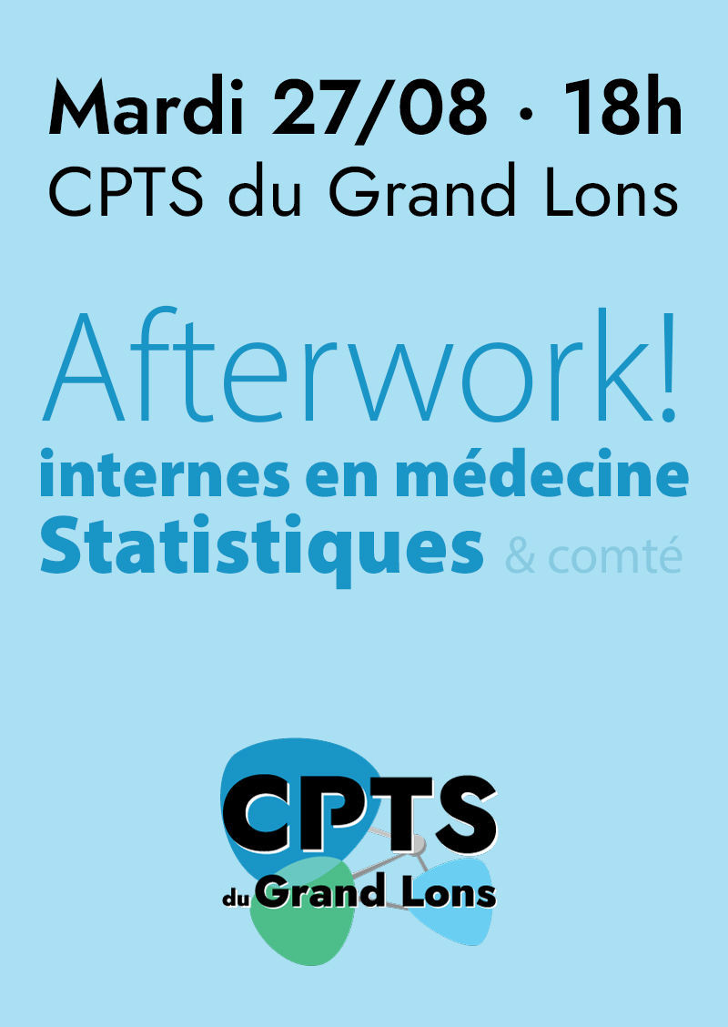 [CPTS] Inscriptions afterwork internes en médecine, statistiques & comté